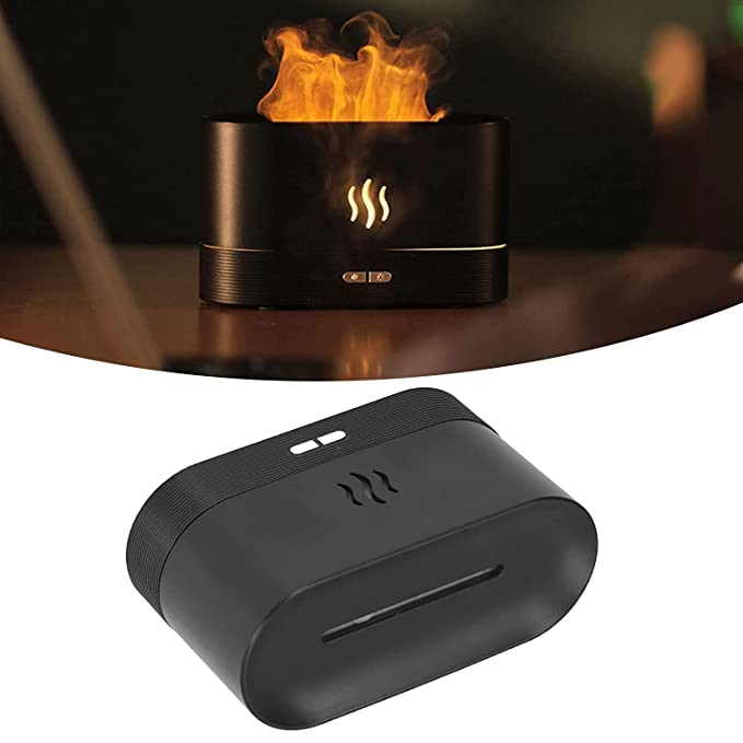 Flame Humidifier Lamp Oil Diffuser with Flame Light