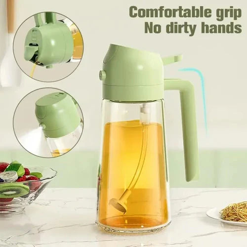 2 in 1 Oil Spray Glass Bottle