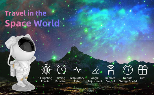 Astronaut Starry Projector 360° Adjustable Galaxy Space Projector Light with Remote Control