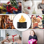 Flame Humidifier Lamp Oil Diffuser with Flame Light