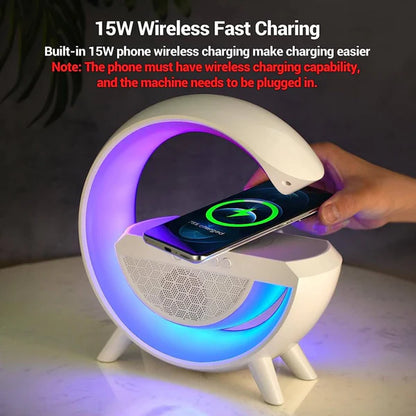 G-Shape LED Wireless Charging Speaker Lamp