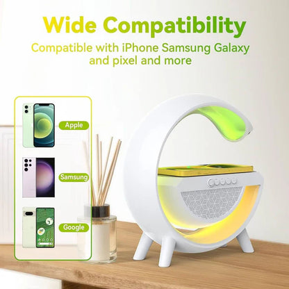 G-Shape LED Wireless Charging Speaker Lamp
