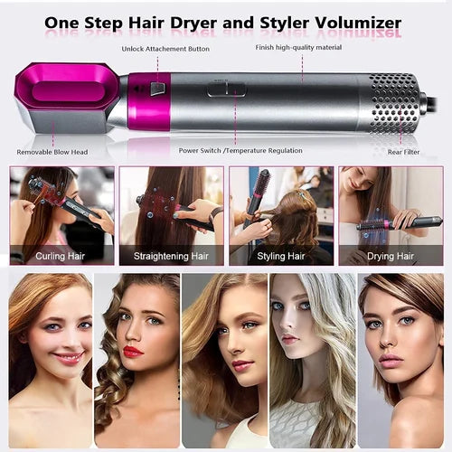 5 in 1 Multifunctional Styling Tool Fast Heating Crimper Wand Curler in All Hair Type